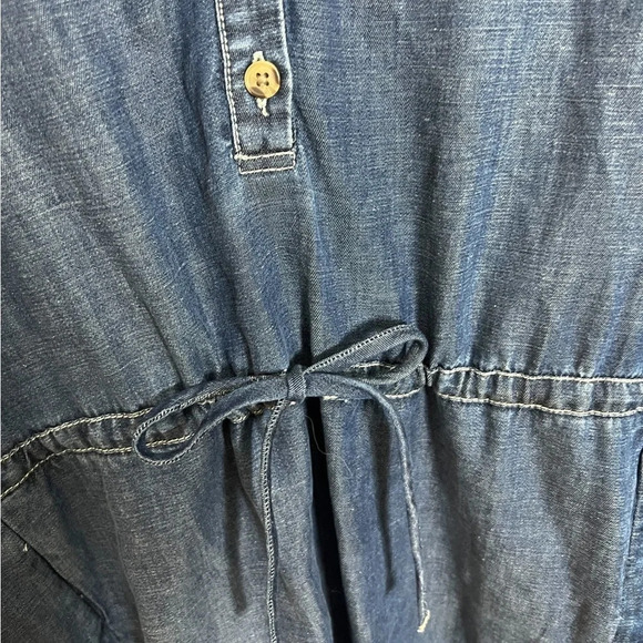Lucky Brand • Tencel Linen Blend Long Sleeve Tie Waist Dress - Picture 5 of 8